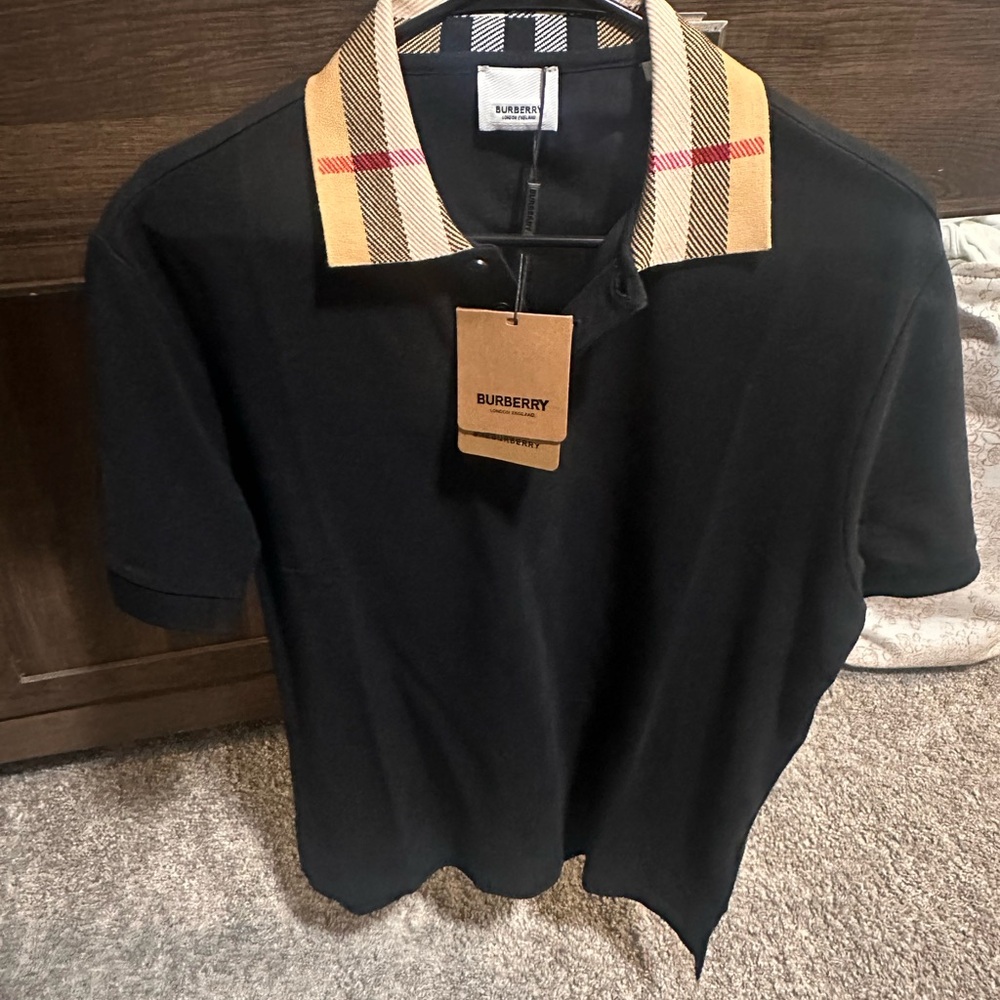 Burberry Polo Shirt with Iconic Check Collar